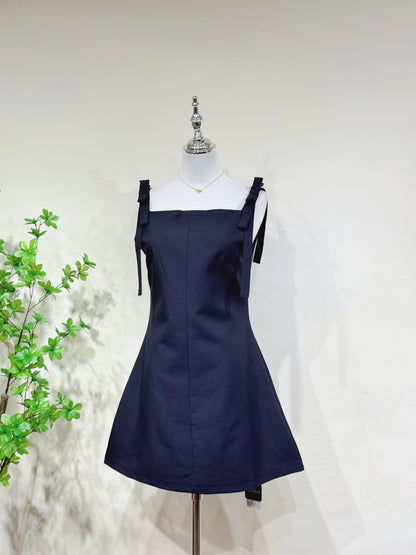 Bow Strap A-Line Dress