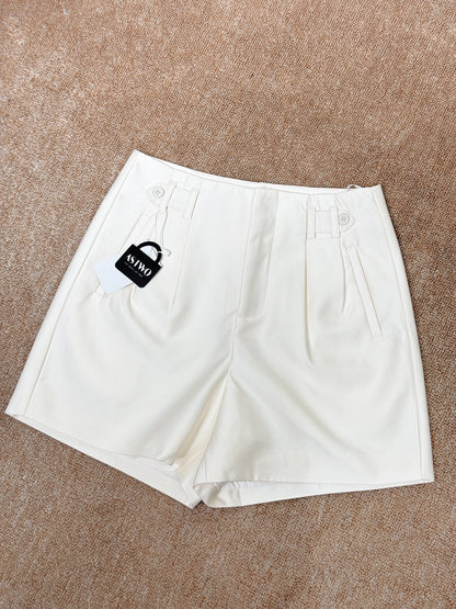 Side Button Tailored Shorts