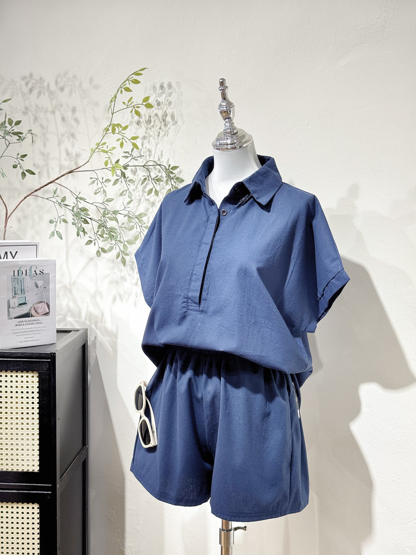 Collar Cotton-Linen Set