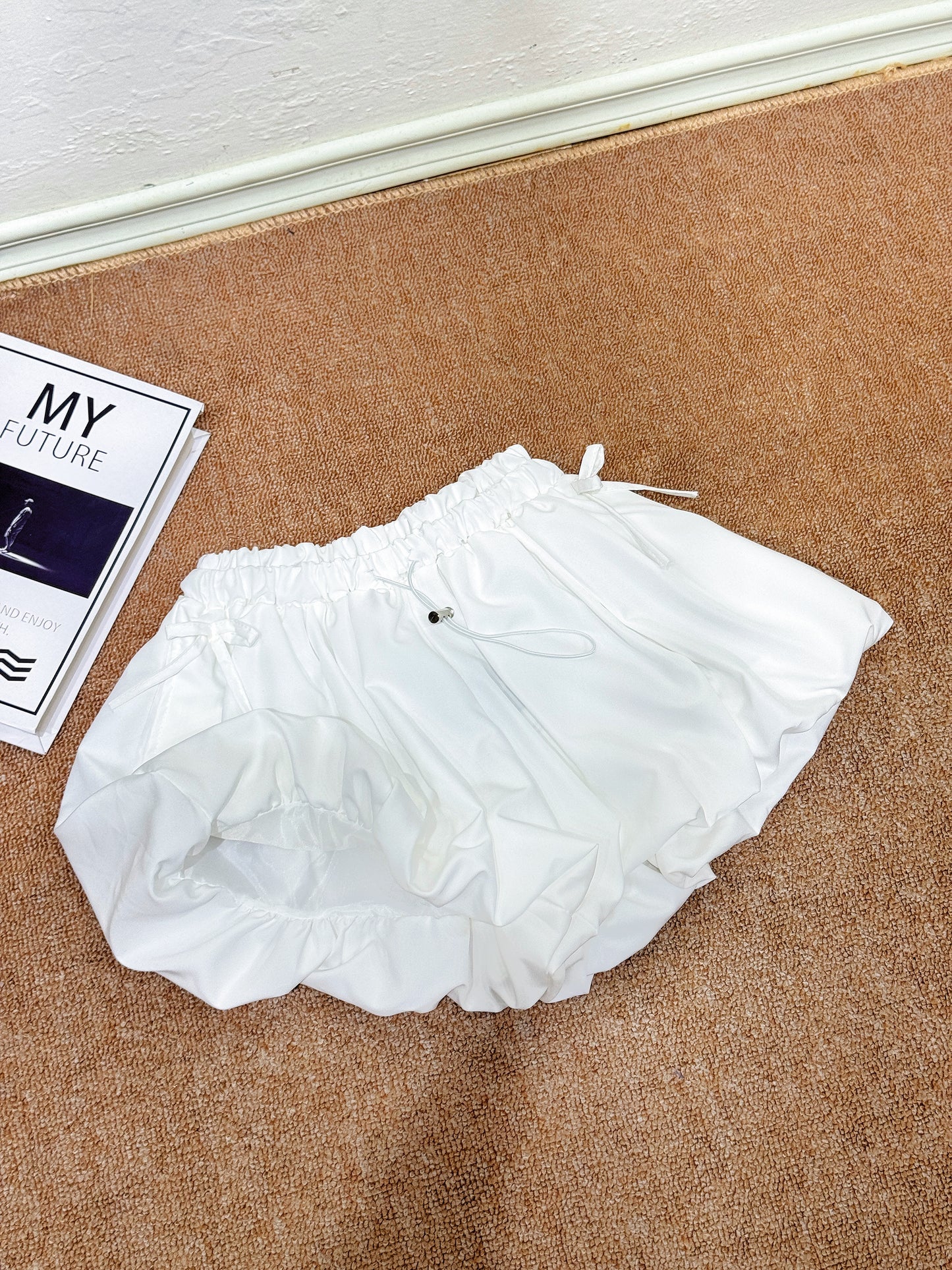 Ribbon Puff Mini Shorts