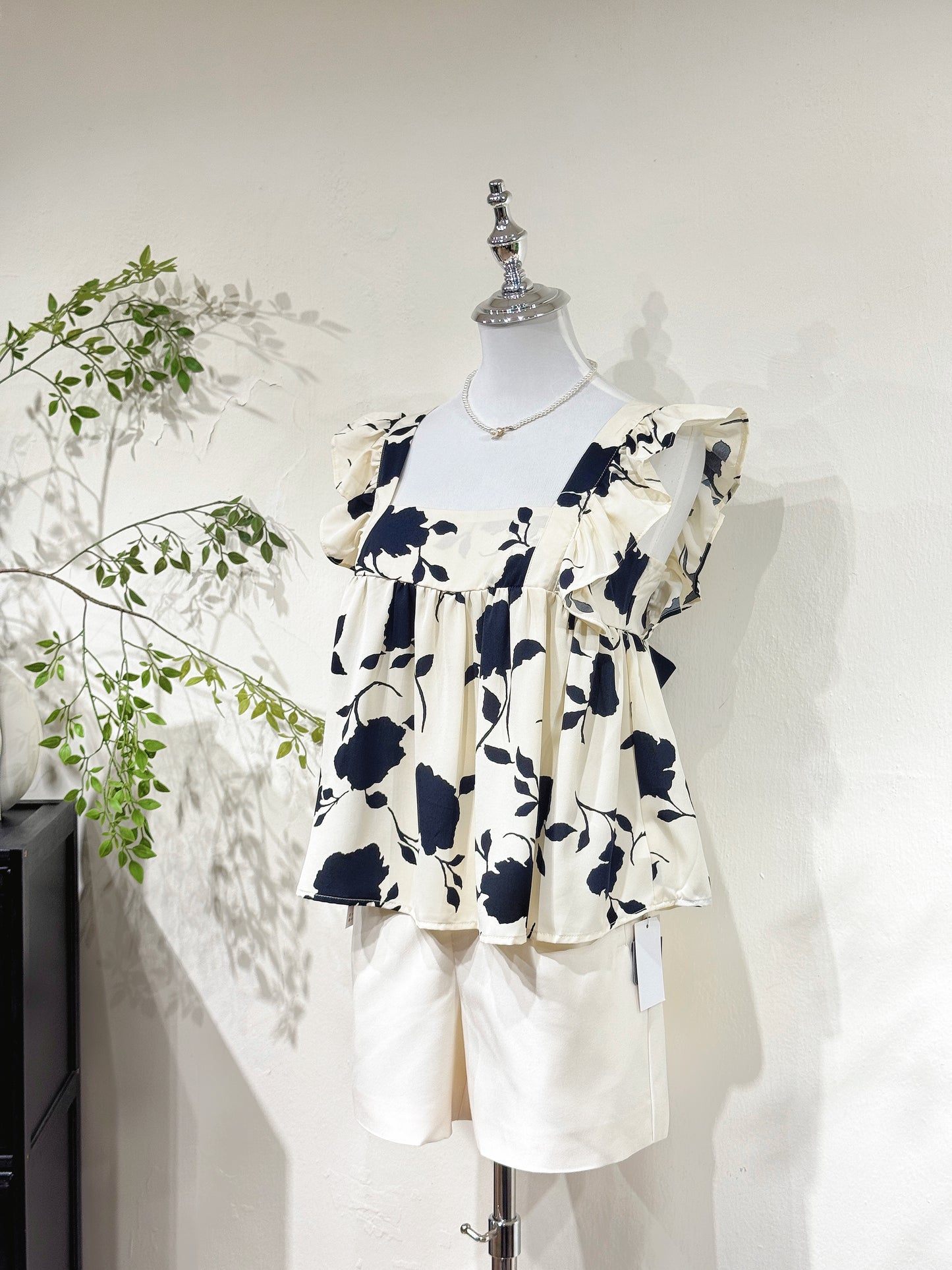 Square Neck Floral Printed Top