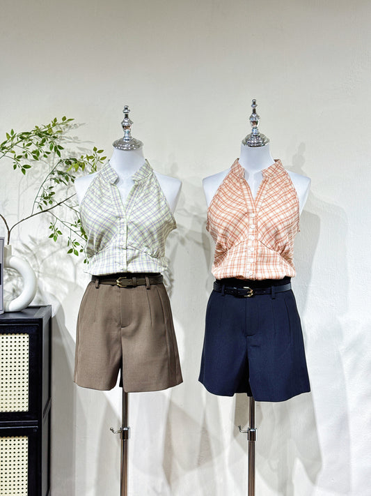 Vintage Check Halter Shirt