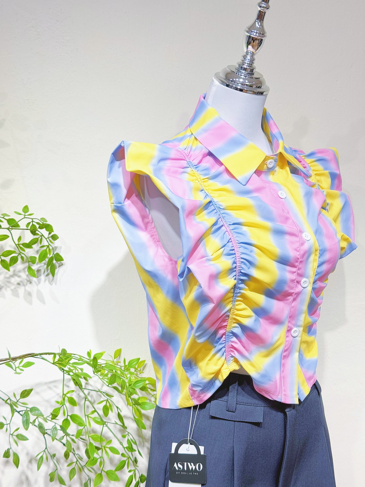 Pastel Tie-Dye Drop Shoulder Shirt