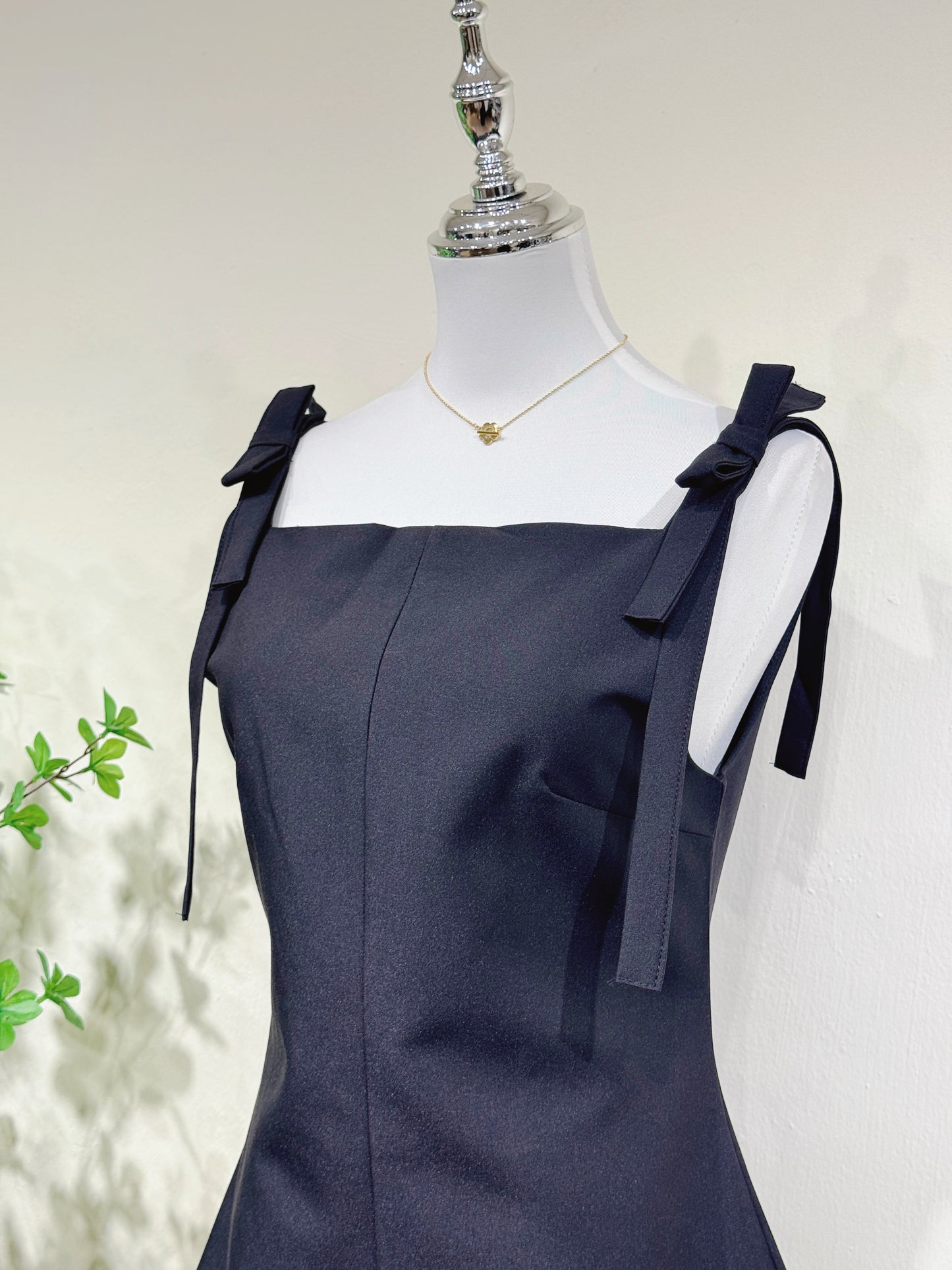 Bow Strap A-Line Dress