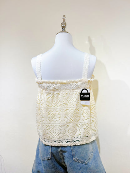 Crochet Lace Babydoll Cami Top