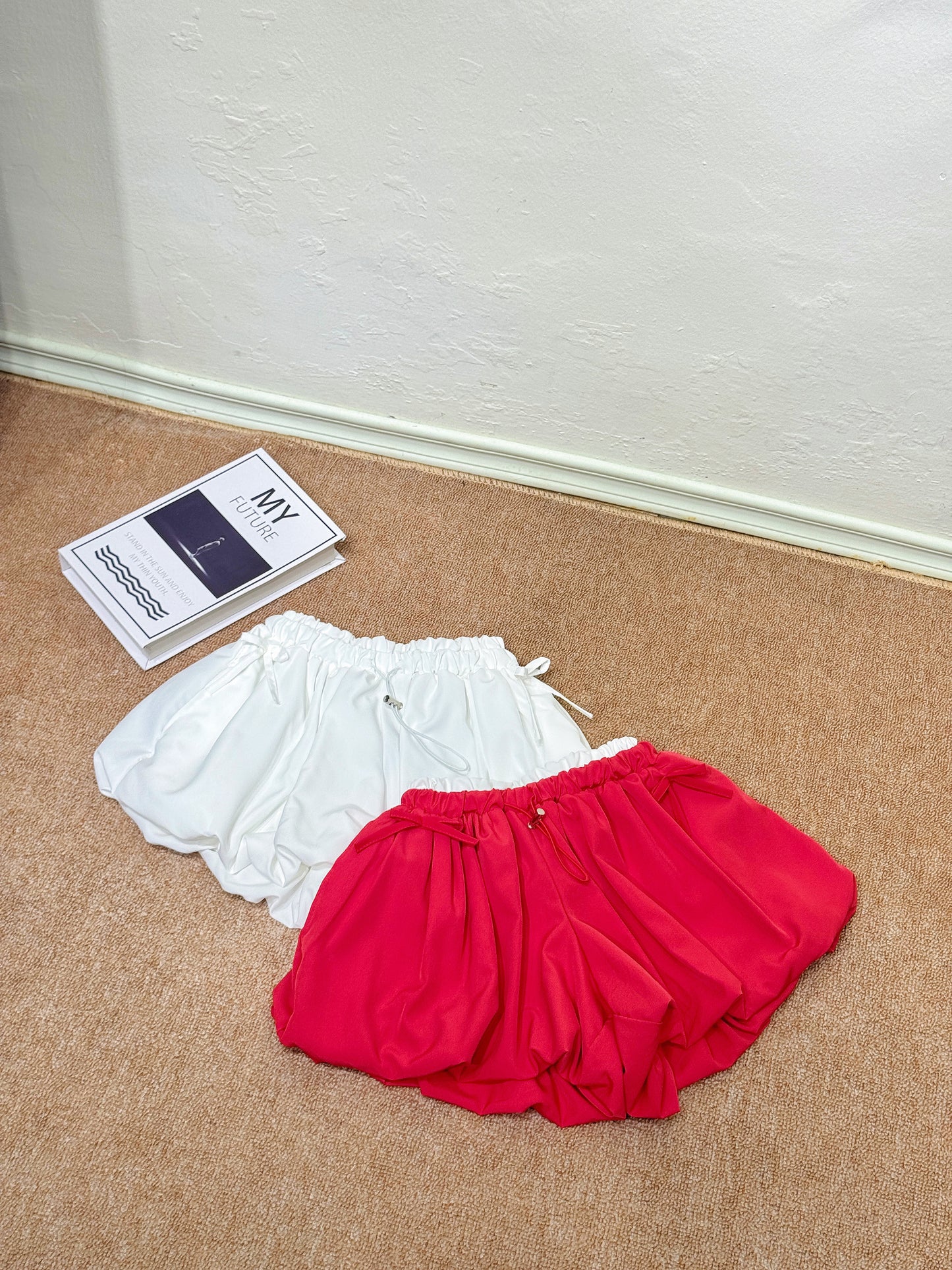 Ribbon Puff Mini Shorts