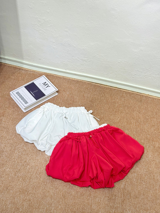Ribbon Puff Mini Shorts