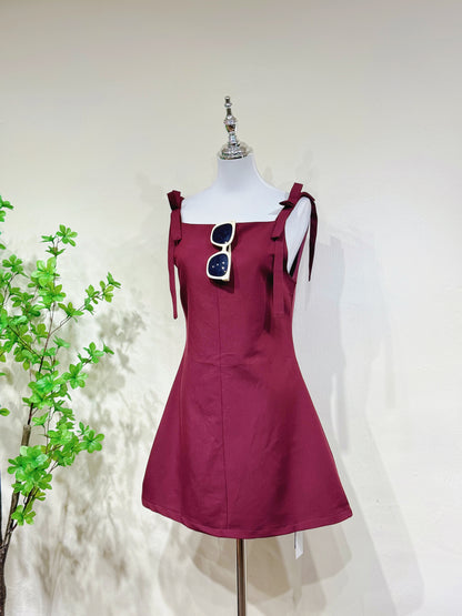 Bow Strap A-Line Dress