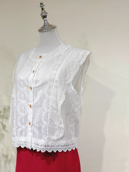 Cotton Lace Crochet Blouse