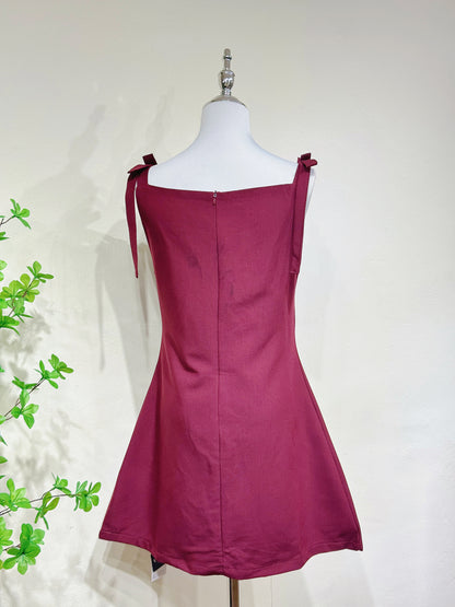 Bow Strap A-Line Dress