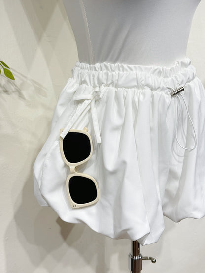Ribbon Puff Mini Shorts