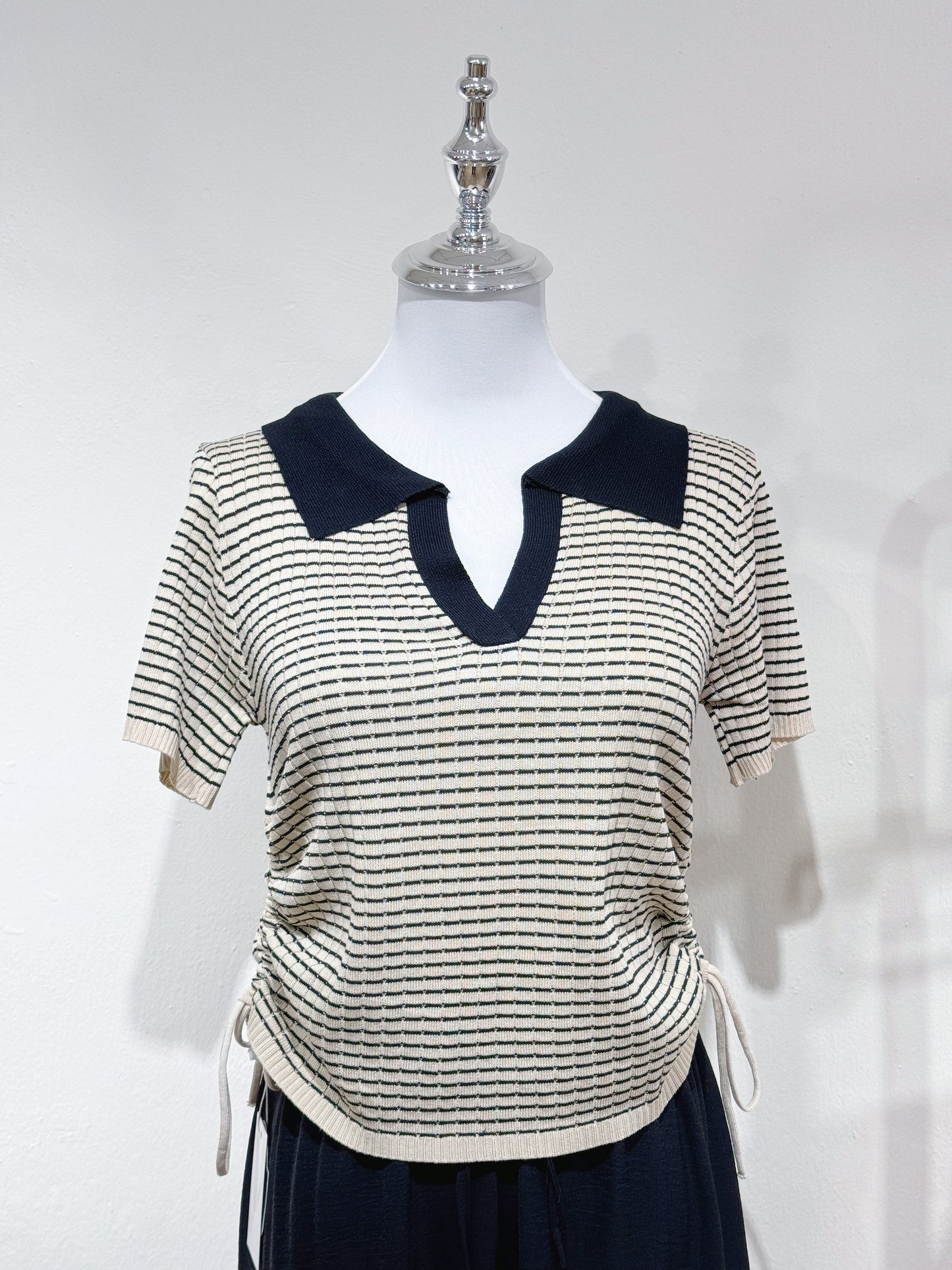 Striped Knit Drawstring Set