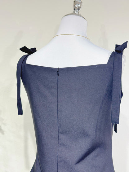 Bow Strap A-Line Dress