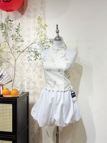 Bamboo Printed Halter Top