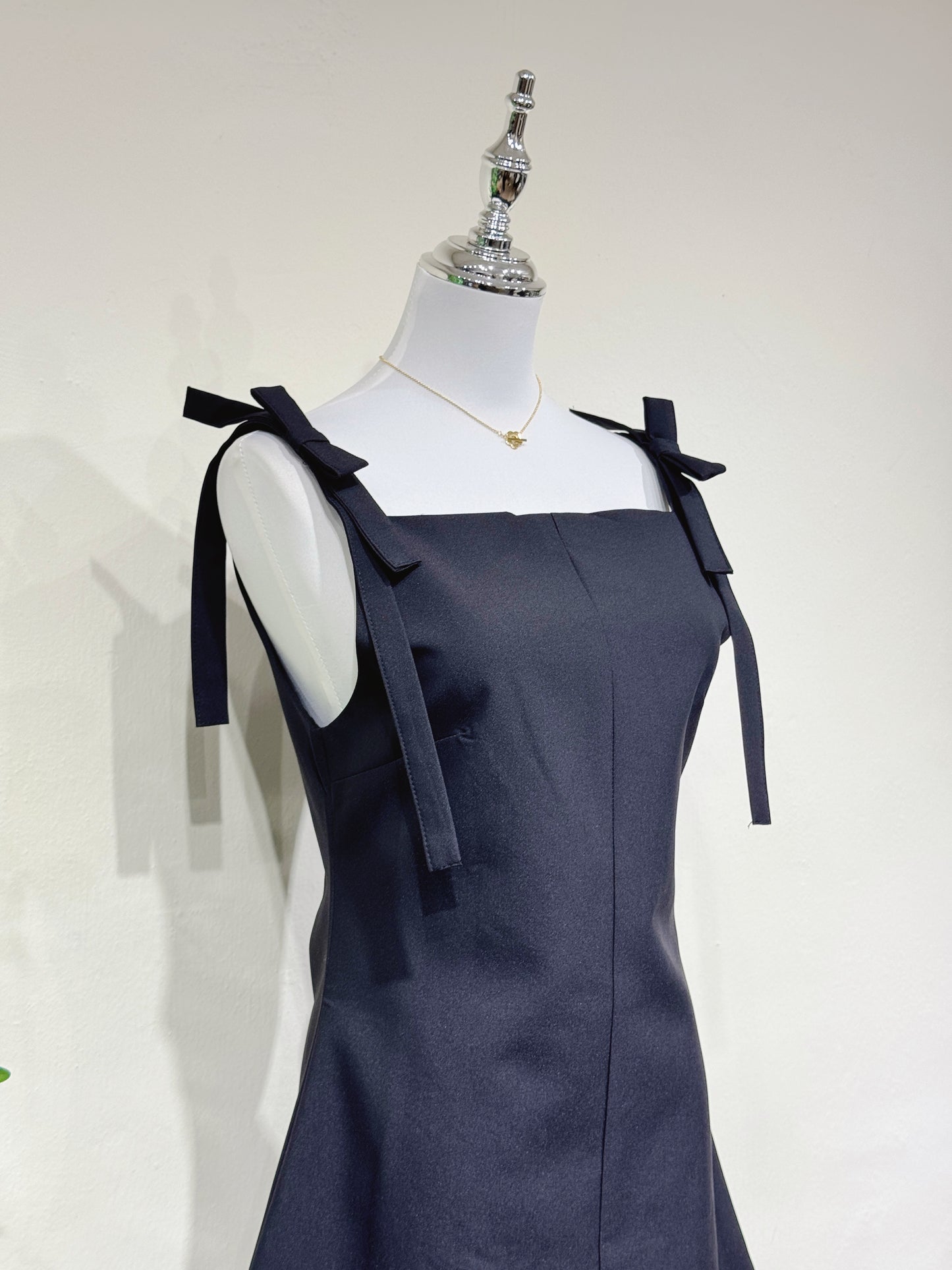 Bow Strap A-Line Dress