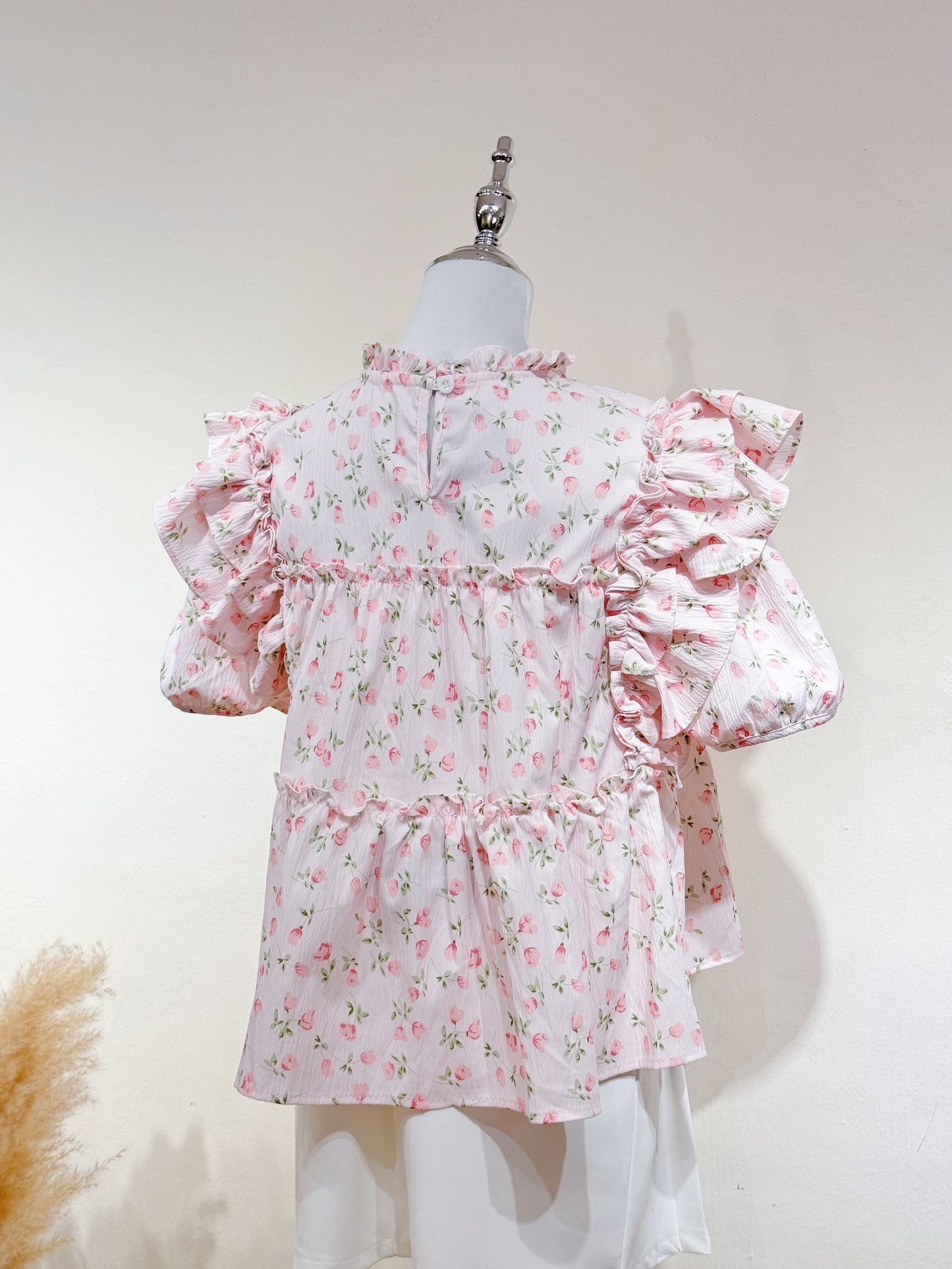 Rose Puff Babydoll Blouse