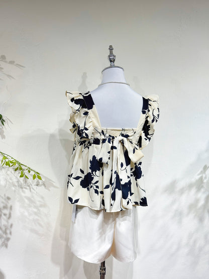 Square Neck Floral Printed Top