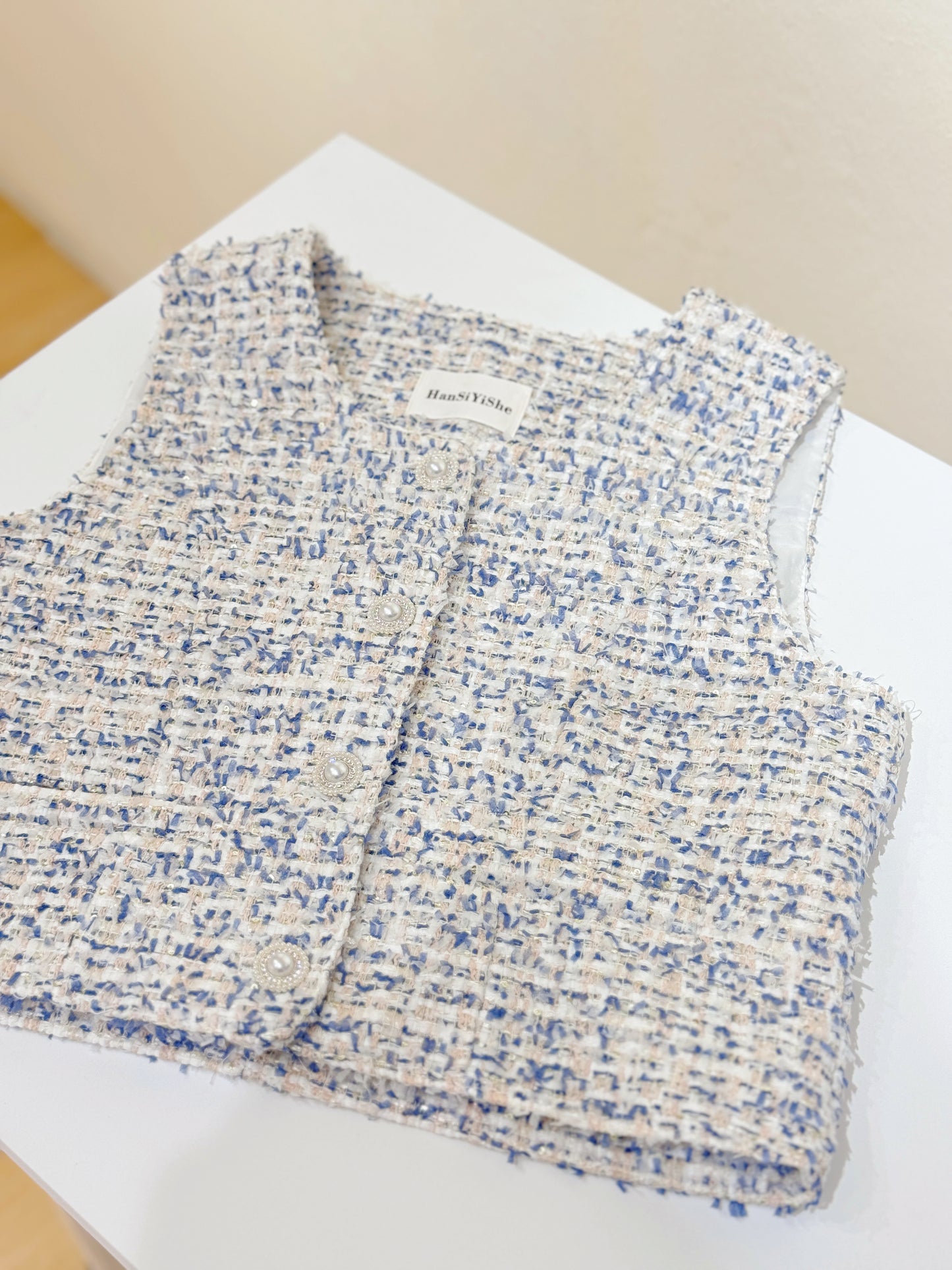 Sleeveless Sweet Tweed Top