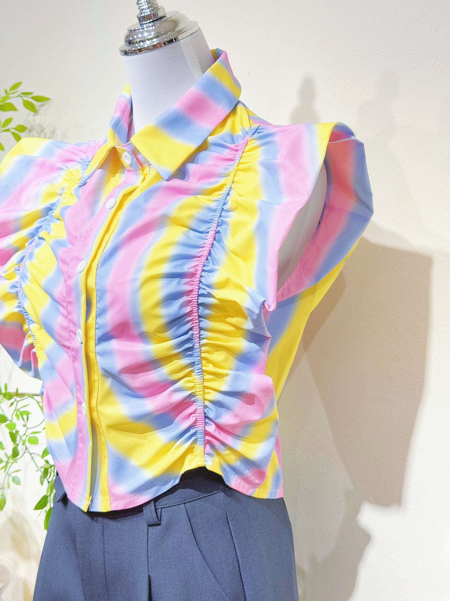 Pastel Tie-Dye Drop Shoulder Shirt