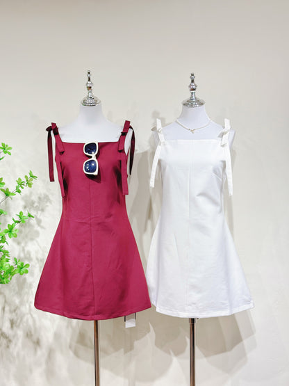 Bow Strap A-Line Dress
