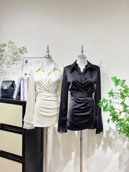 Silk With Lace Elegant Set