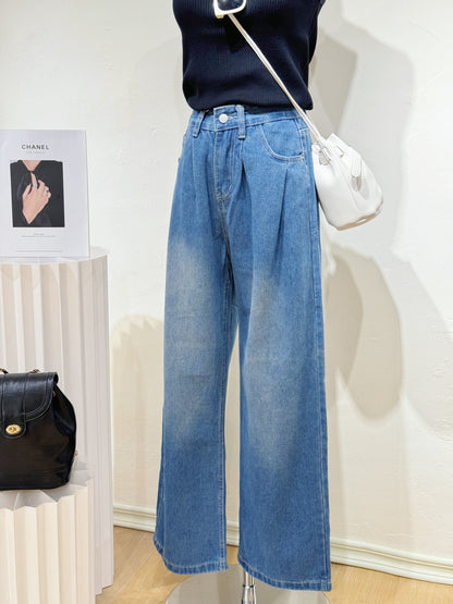 Vintage High-Waisted Wide-Leg Jeans