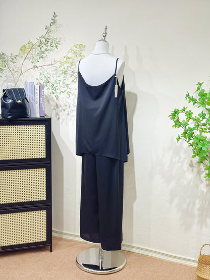 Satin Asymmetric Cami Two-Piece Set