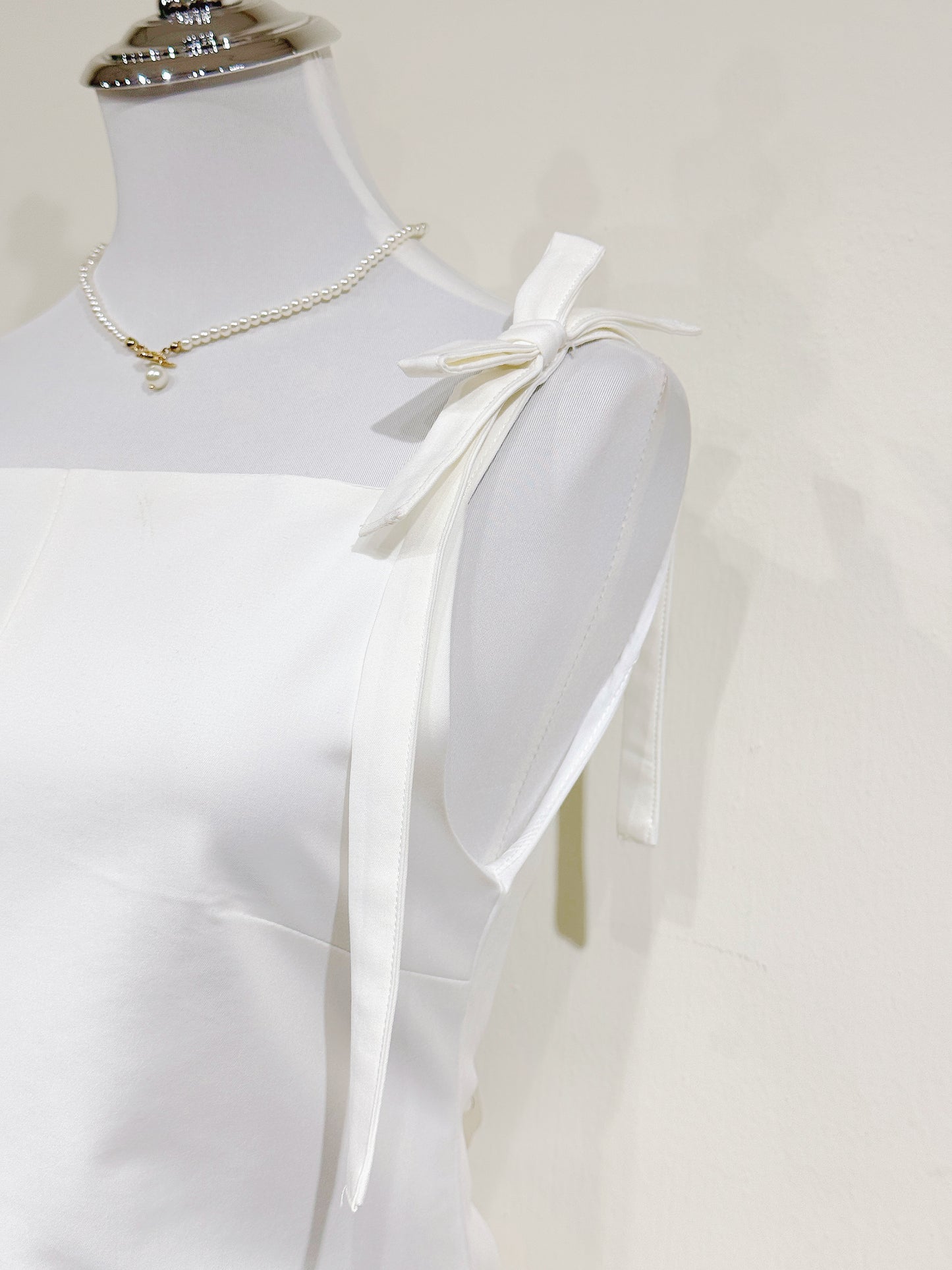 Bow Strap A-Line Dress