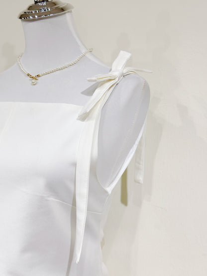 Bow Strap A-Line Dress
