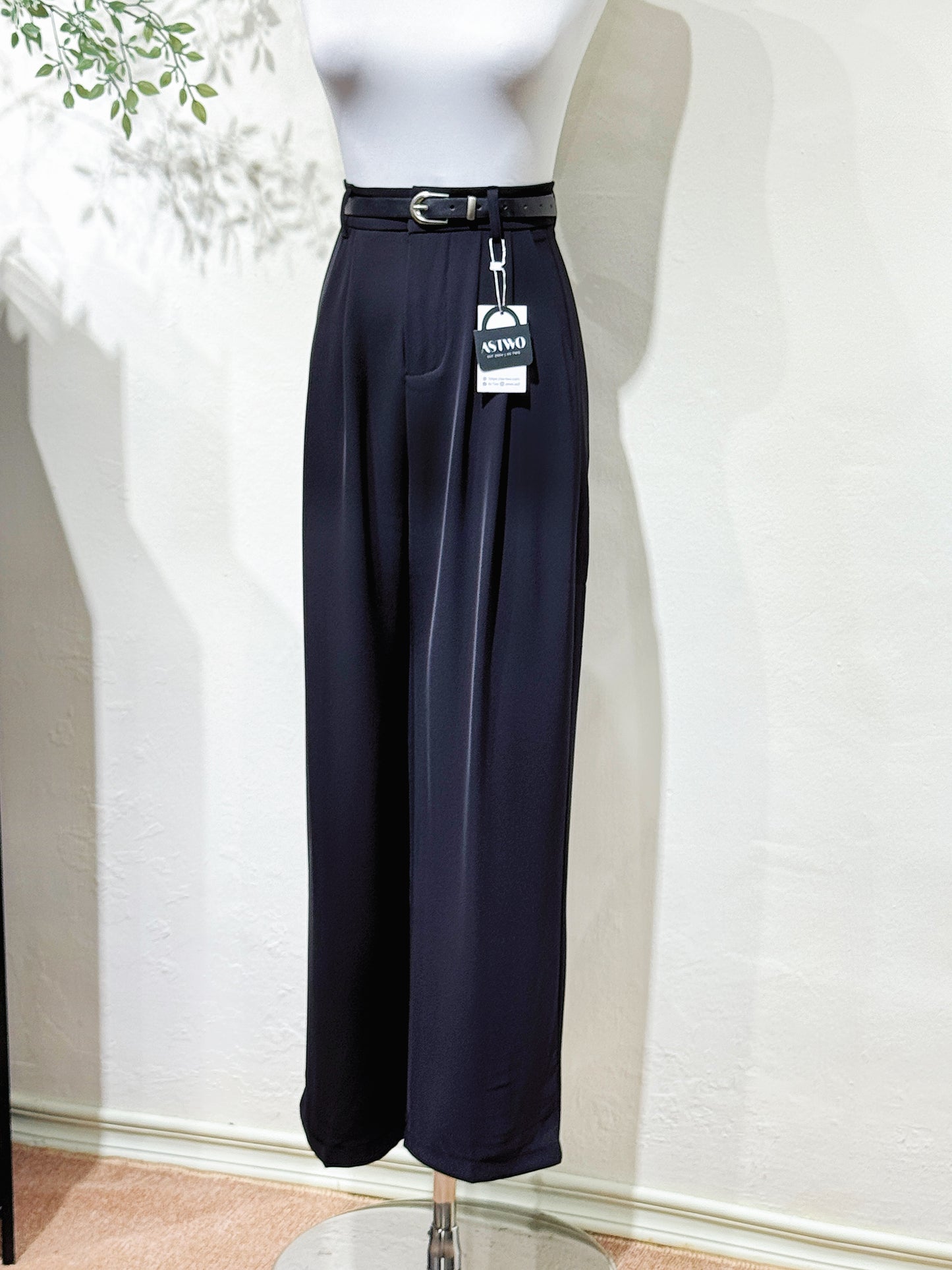 Black Straight Suit Trousers