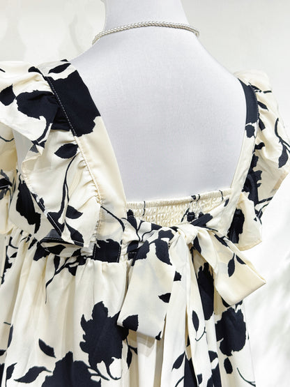 Square Neck Floral Printed Top