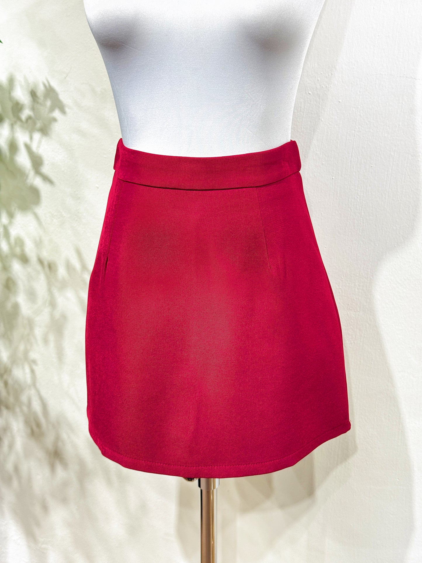 Maroon A-Line Skort