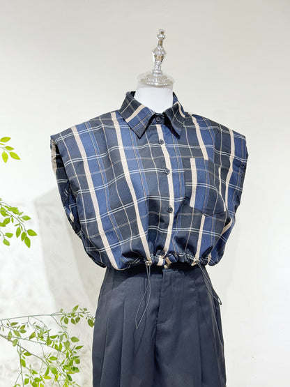 Retro Check Cropped Shirt