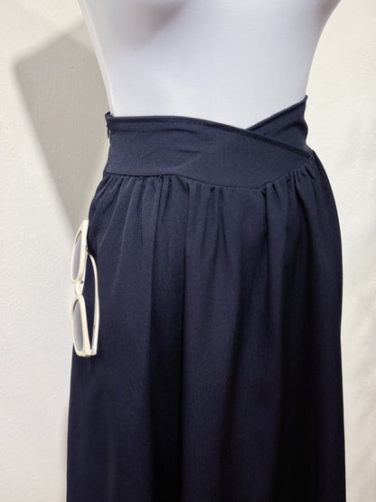 Black Puff Sleeve Two-Piece Dress Set
