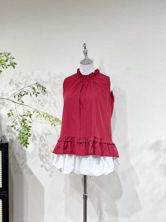 Mini Ruffle Collar Babydoll Top