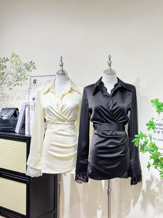 Silk With Lace Elegant Set