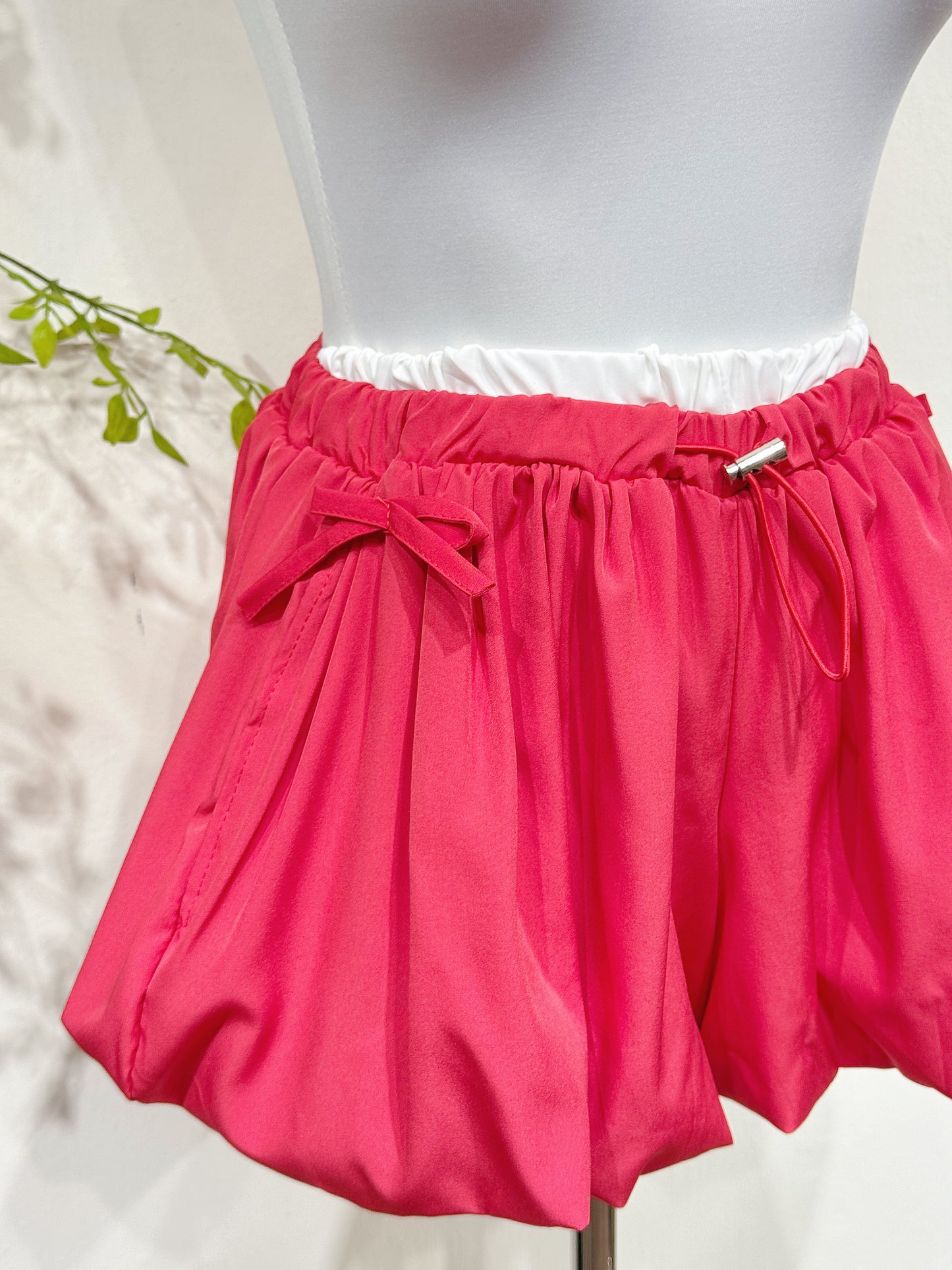 Ribbon Puff Mini Shorts