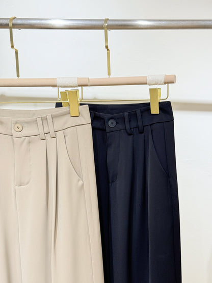 Minimalist Wide-Leg Suit Trousers