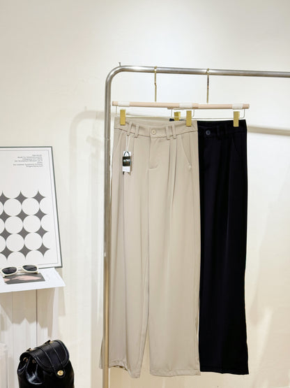 Minimalist Wide-Leg Suit Trousers